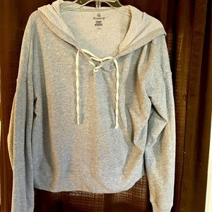 SO Cropped Hoodie Grey-XL